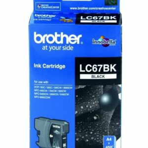 Brother LC67 Ink Cartridge, Black - Image 1